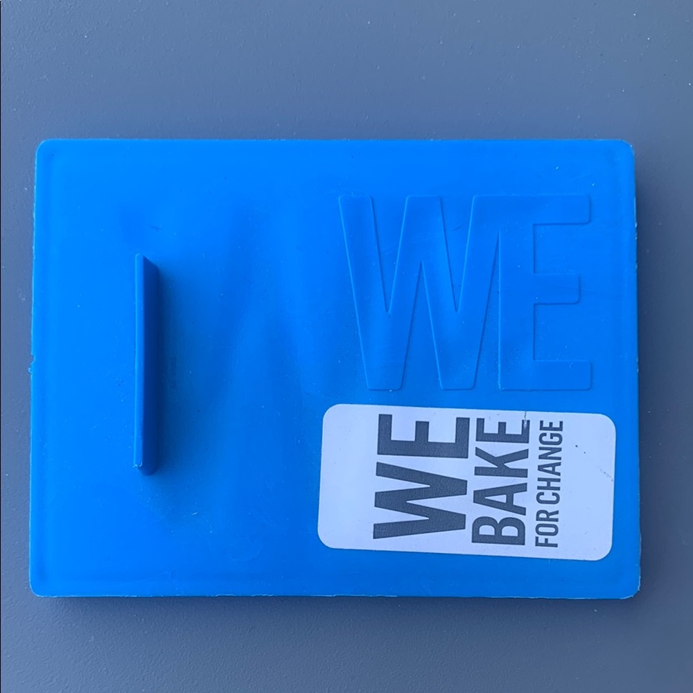 Blue WE Bake for Change cookie shaper